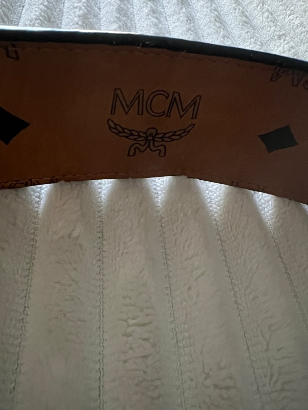 Authentic MCM Black/ Brown reversible Leather Belt with Silver M Logo Buckle - Picture 3 of 5